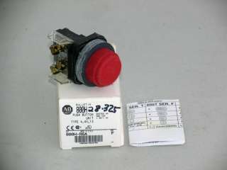 Allen Bradley 800H R6A Red Booted Push Button  