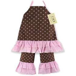 JoJo Infant Girls 2 piece Pink/ Brown Polka Dot Pants Set  Overstock 