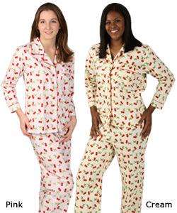 Womens Cherry Print Pajamas Set  