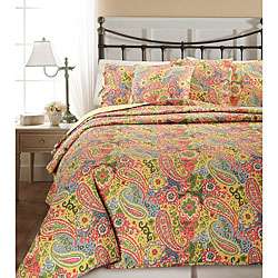 Colonial Paisley 3 piece Quilt Set  Overstock