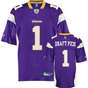 Minnesota Vikings Jersey: Reebok Purple 2010 #1 Draft Pick Replica 