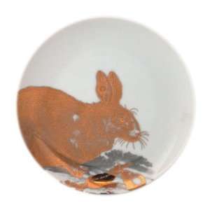  Caskata Rabbits Gold 6.25 in Canape Plates (Set of 6 
