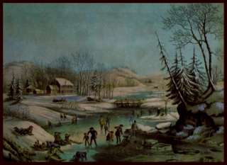 Currier & Ives American Winter Scenes 1860 Art Prnt #3  