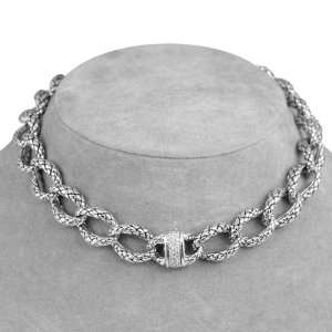   Large Link Necklace with Diamond Clasp: Scott Kay Jewelry: Jewelry