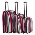 Chicane 3 piece Striped Expandable Hardside Luggage Set 