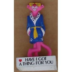  Pink Panther 3 1/2 Tall PVC With Base 1989 Wearing 