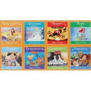   SET of 8 COLORFUL DISNEY BOOKS ~ Tales of Virtue Toys & Games