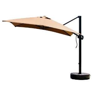   Umbrella 10 Foot Square Canopy Cantilevered Aluminum Umbrella Patio