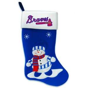  Atlanta Braves Snowman Felt Stocking
