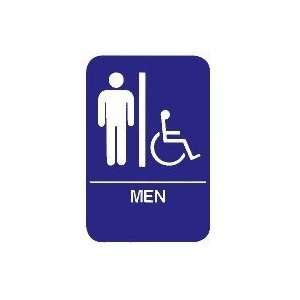   Cal Royal MH68 ADA Restroom Signs Blue Restroom Sign: Office Products