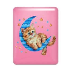  iPad Case Hot Pink Moon Kitten with Stars 
