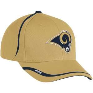  Reebok St. Louis Rams Gold Coaches Adjustable Hat: Sports 
