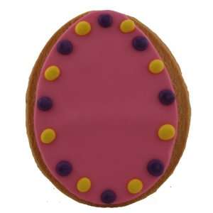Easter Egg Pink Dot Decorated Cookie: Grocery & Gourmet Food