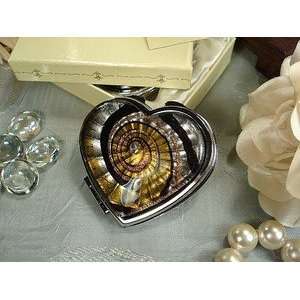  Murano design rustic multi heart shape compact mirror 