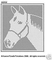 HORSE Filet Crochet Pattern  