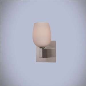   Wall Sconce with Bell Shaped Etched Opal Glass Shade
