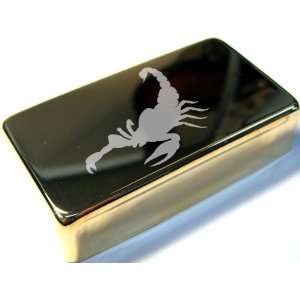  Scorpion Silhouette Gold Engraved Humbucker Cover Musical Instruments