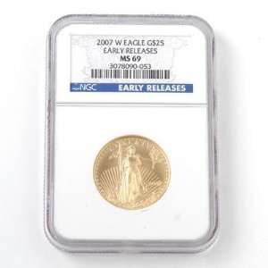   Early Release $25 Gold American Eagle Coin NGC MS69: Sports & Outdoors