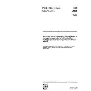  ISO 79341989, Stationary source emissions   Determination 