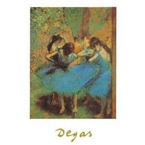  Edgar Degas   Blue Dancers Canvas: Home & Kitchen