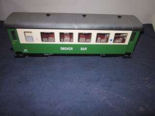   34640 G SCALE GREEN SB BIA 70 PASSENGER CAR WITH METAL WHEELS & LIGHTS