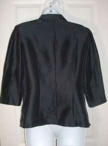 Talbots Petites Silk Black 3/4 Sleeve Dressy Blouse 6  