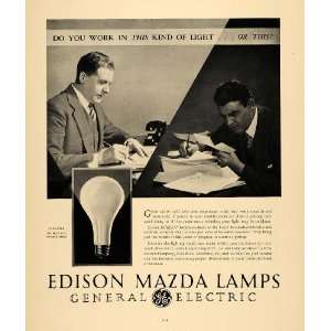   Lighting Office Work Businessmen   Original Print Ad