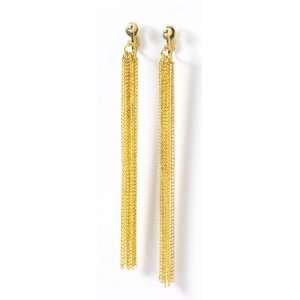 Lets Party By Forum Novelties Disco Chain Adult Earrings / Gold   One 