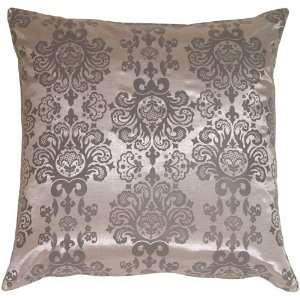  Pillow Decor   Gray with Gray Baroque Pattern 20 x 20 