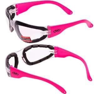 Global Vision Rider Safety Motorcycle Riding Sunglasses Neon Pink 