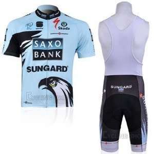  SAXO BANK Strap Cycling Jersey Set(available Size S,M, L 