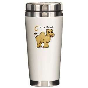  C is for Camel Cute Ceramic Travel Mug by  