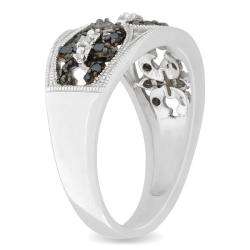  CT TDW Black and White Diamond Ring (H I, I3)  