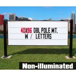  Non illuminated Changeable Letter Double Pole Mount Sign 