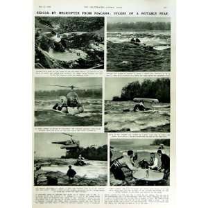  1950 HELICOPTER RESCUE NIAGARA FALLS BUGAY CANADA: Home 