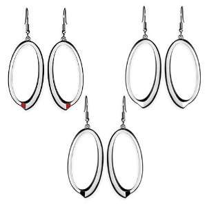 AAB Style ESS 137 Oval Stainless Steel Earrings with Optional Enamel 