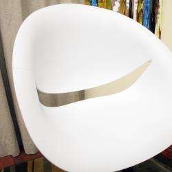   White Molded Plastic Modern Swivel Office Chair  Overstock
