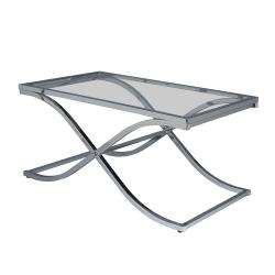 Parker Chrome Cocktail Table  Overstock