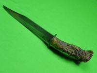 Antique Old US PROVIDENCE Cutlery Customized Stag Fighting Hunting 