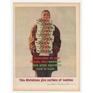  1960 Lucky Strike Cigarette This Christmas Give Cartons 