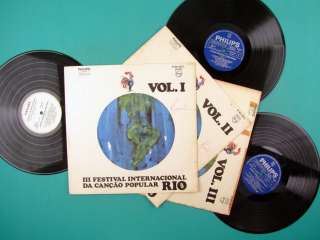LP III FESTIVAL INTERNACIONAL DA CANCAO POPULAR RIO 1968 VOL 1 2 3 