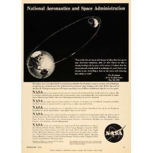 1961 Ad National Aeronautics Space Administration NASA   Original 