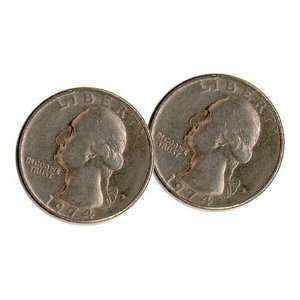   Double Head Quarter dollar coin money street close up: Everything Else