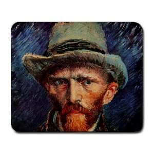   with Grey Felt Hat By Vincent Van Gogh Mouse Pad