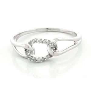  White Gold Ring with Geniune Diamond 10 Karat Solid Gold Jewelry