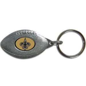  New Orleans Saints Pewter Football Keychain Made In USA 