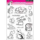 New Penny Black CRITTER PARTY Clear Stamps Mice Hedghog Birthday 