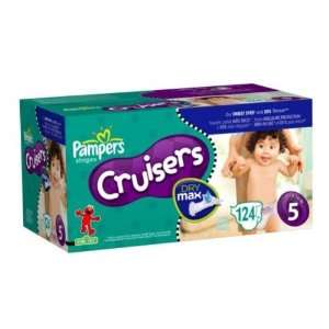   : Pampers Cruisers 124 Ct Size 5 Disposable Diapers (Case of 1): Baby