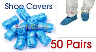 50 Pairs Disposable Plastic Shoe Covers Carpet 100 PCS  