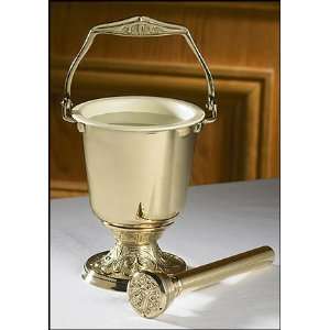    Embossed Holy Water Pot with Sprinkler Set 
